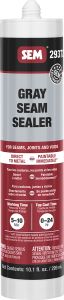 SEM 1K Seam Sealer - Gray 10 oz Plastic Tube 29372