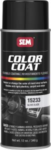 SEM Color Coat - Gloss Black 16 oz Can with 12 oz Fill Aerosol Can 15233