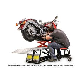 QuickJack Motorcycle Lift Platform with Front Wheel Vice Motorcycle Lift Kit 5150007