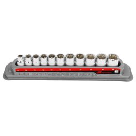 Ingersoll Rand Hand Tools 11 Piece 3/8 In. Drive Shallow Socket Set - Metric 12-Pt 752047X