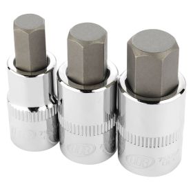 Ingersoll Rand Hand Tools 3 Piece 1/2 In. Drive Metric Hex Bit Socket Set 752029X