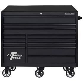 Extreme Tools RX Series 55 In.W x 25 In.D 12 Drawer Roller Cabinet Matte Black  RX552512RCMBBK-X