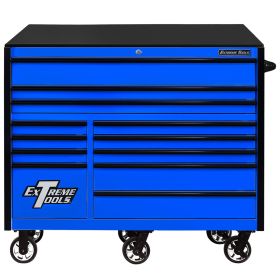 Extreme Tools RX Series 55 In.W x 25 In.D 12 Drawer Roller Cabinet Blue  RX552512RCBLBK-X
