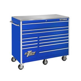 Extreme Tools RX Series 55 In.W x 25 In.D 12 Drawer Roller Cabinet Blue RX552512RCBL