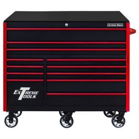 Extreme Tools RX Series 55 In.W x 25 In.D 12 Drawer Roller Cabinet  Black RX552512RCBKRD-X