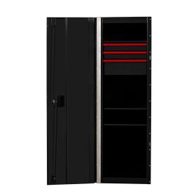 Extreme Tools RX Series 24 In.W x 30 In.D 3 Drawer and 3 Shelf Side Locker Black  RX243003SLBKRD