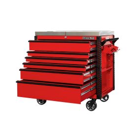 Extreme Tools EX Series 41 In. Stainless Steel Sliding Top Tool Cart Red  EX4106TCSRDBK