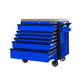 Extreme Tools EX Series 41 In. Stainless Steel Sliding Top Tool Cart Blue  EX4106TCSBLBK