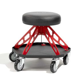 Vyper Industrial Robust Steel Pro Chair Black on Red with Black Casters RSP-B-R-B