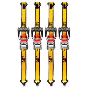 CAT 4 Piece Ratchet Tie Down Set with Soft Loops - 16 ft. x 1-1/4 in. 980065N
