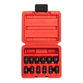 Sunex 1/4" Dr. 12pc Magnetic Metric Impact Socket Set 1822