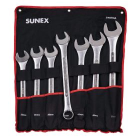 Sunex 7 Pc Metric Raised Panel Jumbo Combination Wrench Set 9707MA