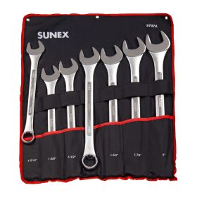 Sunex 7 Piece SAE Raised Panel Jumbo Combination Wrench Set 9707A