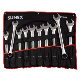 Sunex 10 Piece SAE Raised Panel Jumbo Combination  Wrench Set 97010A
