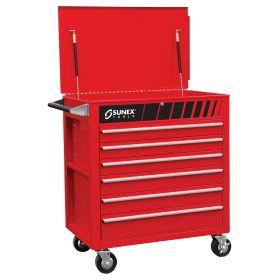 Sunex Premium Full Drawer Service Cart - Red 8057