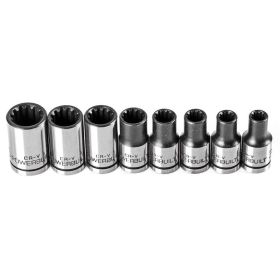 Powerbuilt 8 Piece 1/4 In. Drive Universal Socket Set with Tray 642053