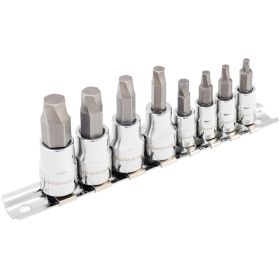 Powerbuilt 8 Piece Zeon SAE Hex Bit Socket Set for Damaged Bolts 240093