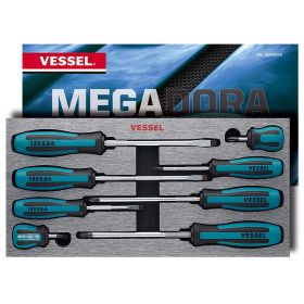 Vessel Tools MEGADORA JAWSFIT Screwdriver 8 Piece Set 9008EVA