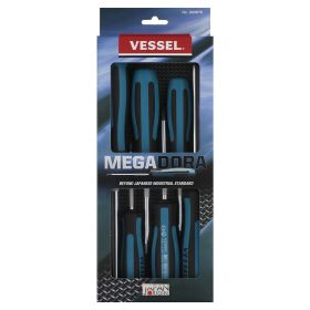 Vessel Tools MEGADORA JAWSFIT Screwdriver 6  Piece Set 9006PB