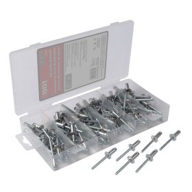 Titan Tools 100 Piece 1/4 in x 1/2 in Aluminum/Steel Rivet Set 85529