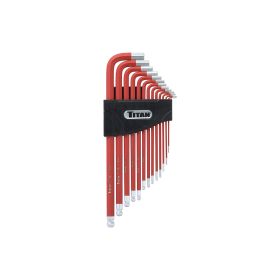 Titan Tools 13 pc. SAE Extra Long Non Slip Hex Key Set 12713