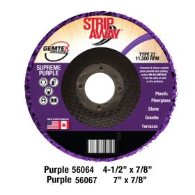 Gemtex Abrasives Strip Away Disc 7 in. Purple 56067