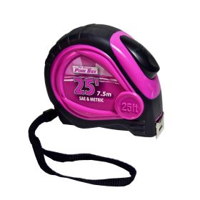 The Original Pink Box 25 ft. Auto-Locking Tape Measure Pink PB25LTM