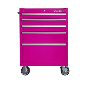 The Original Pink Box 26 in. 5-Drawer Rolling Cabinet With Soft Close Slides Pink PB2605RSC