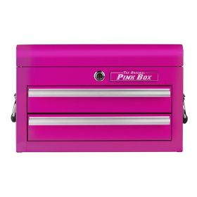 The Original Pink Box 18 in. 2-Drawer 18G Steel Mini Tool Chest Pink PB218MC