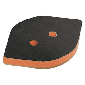 Dynabrade 3-3/4 in. W x 2-3/8 in. Non-Vacuum Dynafine Tear Drop Disc Pad Vinyl Face 57952