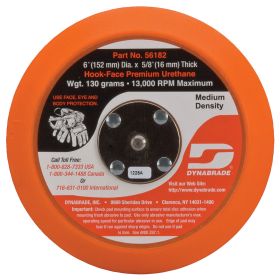 Dynabrade 6 in. Dia. Non-Vacuum Disc Pad Hook-Face Short Nap 56182