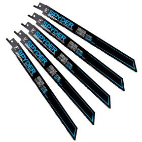 Spyder Products 5 Piece Black Series Bi Metal Reciprocating Saw Blades 10/14 - 9 in. 200305