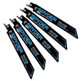 Spyder Products 5 Piece Black Series Bi Metal Reciprocating Saw Blades 18 - 6 in. 200303