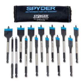 Spyder Products  14-Piece Spade Bit Set with Pouch 11001