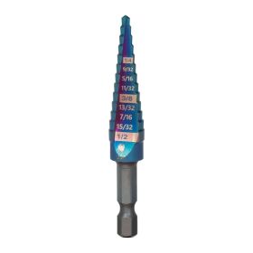 Spyder Products  13 Step Bit Mach-Blue Hex Shank 1/8 in. - 1/2 in. #1 19019