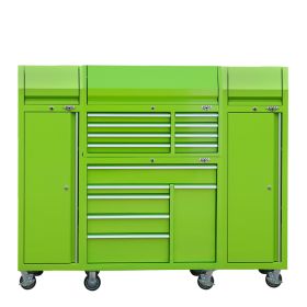 41-Inch Top Chest Rolling Cabinet Bundle Lime Green V41C5LG
