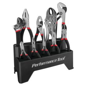 Performance Tool 10 pc. Pliers Set with Rack W1705