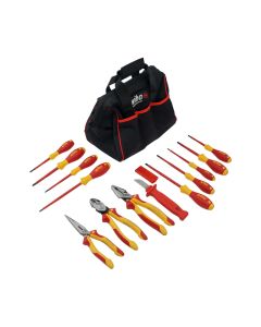 Wiha 14 Piece Master Electrician's Insulated Tool Set in Canvas Tool Bag 32878
