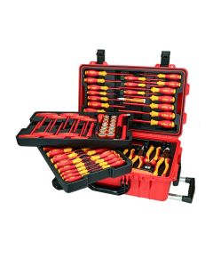 Wiha 80 Piece Master Electrician's Insulated Tools Set In Rolling Hard Case 32800