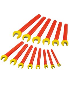 Gray Tools 14 Piece SAE Open End Wrench Set 1/4in. - 1in. 1000V Insulated DO14-I