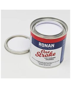 Ronan One Stroke Pin Striping Enamel White Quarter Pint
