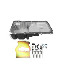 FiTech Plus LS Swap Oil Pan Medium Profile Black, 6.25L w/Filter Capacity 130202