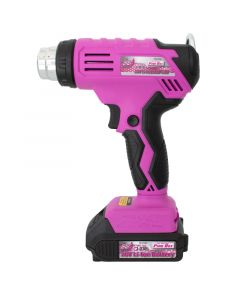 The Orignal Pink Box 20V Lithium-Ion Cordless Heat Gun with 2Ah Battery, Pink PB20VHG_2Ah_CHRGR