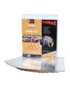 HushMat Door Kit - Silver Foil with Self-Adhesive Butyl-10 Sheets 12 Inchx12 Inch ea 10 sq ft 10201