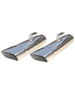 PYPES Rectangle slant cut tips 2.5in pair