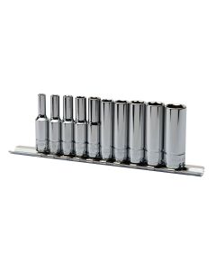 Eastwood 1/4" Drive Deep SAE 10 Piece Socket Set