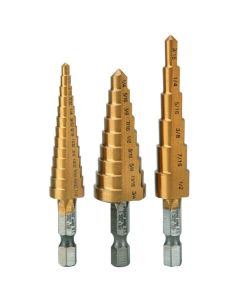 Titanium Step Drill Bit Set .125-.750in