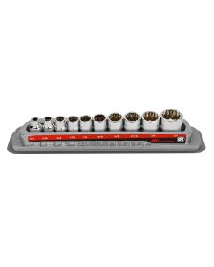 Ingersoll Rand Hand Tools 10 Piece 3/8 In. Drive Shallow Socket Set - SAE 12-Pt 752048X