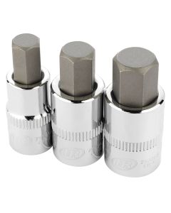 Ingersoll Rand Hand Tools 3 Piece 1/2 In. Drive Metric Hex Bit Socket Set 752029X