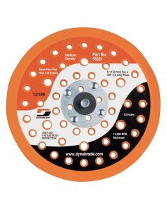 Dynabrade 6 in. Dia. Vacuum Disc Pad Hook-Face 52 Holes 56321